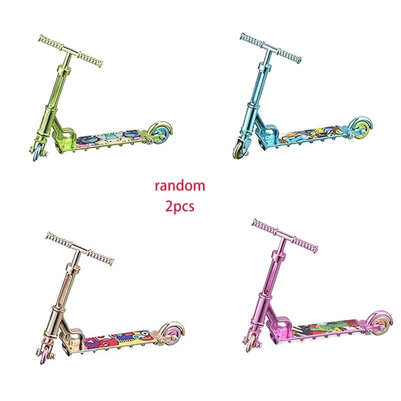 2 sztuk interaktywny mini hulajnoga klawiatura popis kaskaderski zabawki na palec stop malutki sztuczka skuter palca ruch deskorolka urodziny prezenty: Default Title