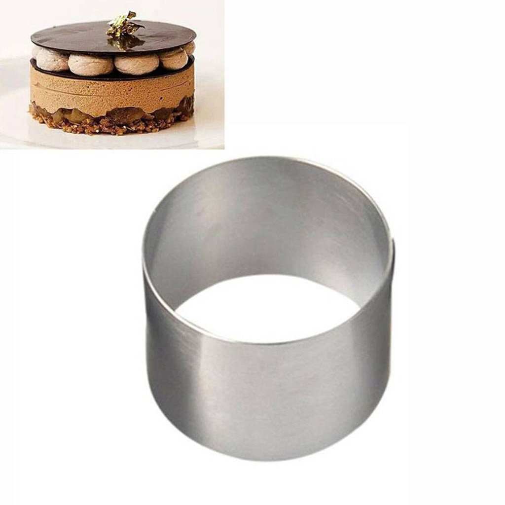 Mini Ronde Mousse Cake Food Grade Rvs Pastry Ring Voor Bakken Taart Decoreren Gereedschappen Chocolade Mal Bakvorm # ll