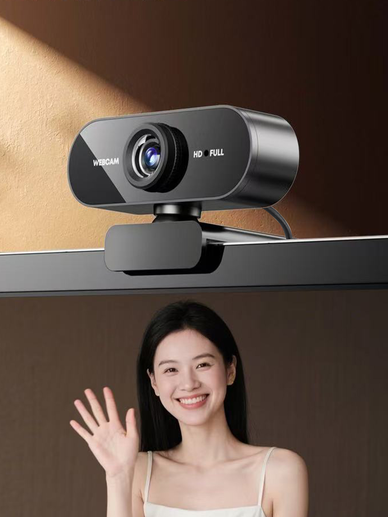 - webcam usb hd di grado 1080p (con microfono integrato), adatta per computer portatili e desktop