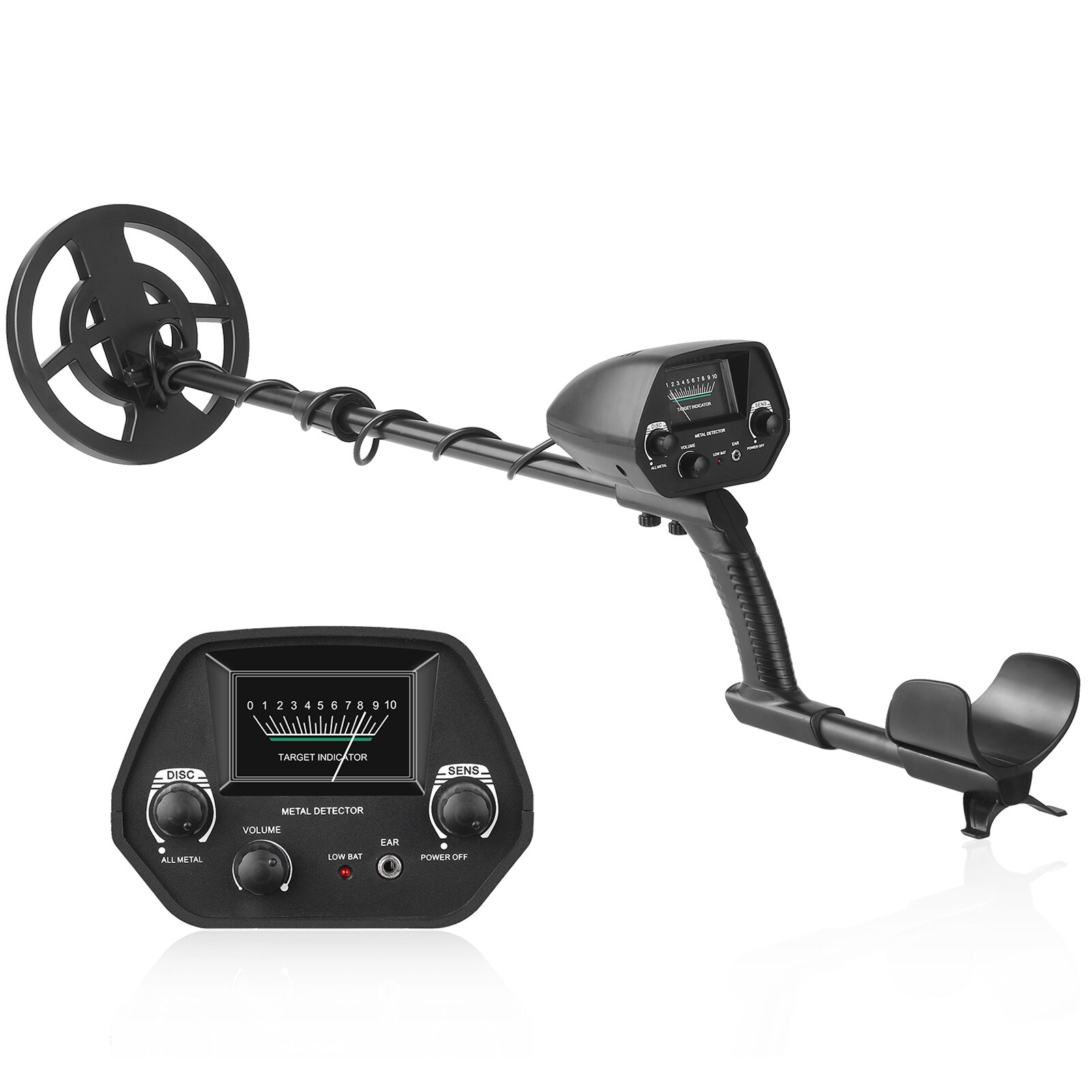 GTX5030 Underground Metal Detector Metal Finder Gold Detector Treasure Hunter Gold Digger Portable Gold Detection: SET 1 Black