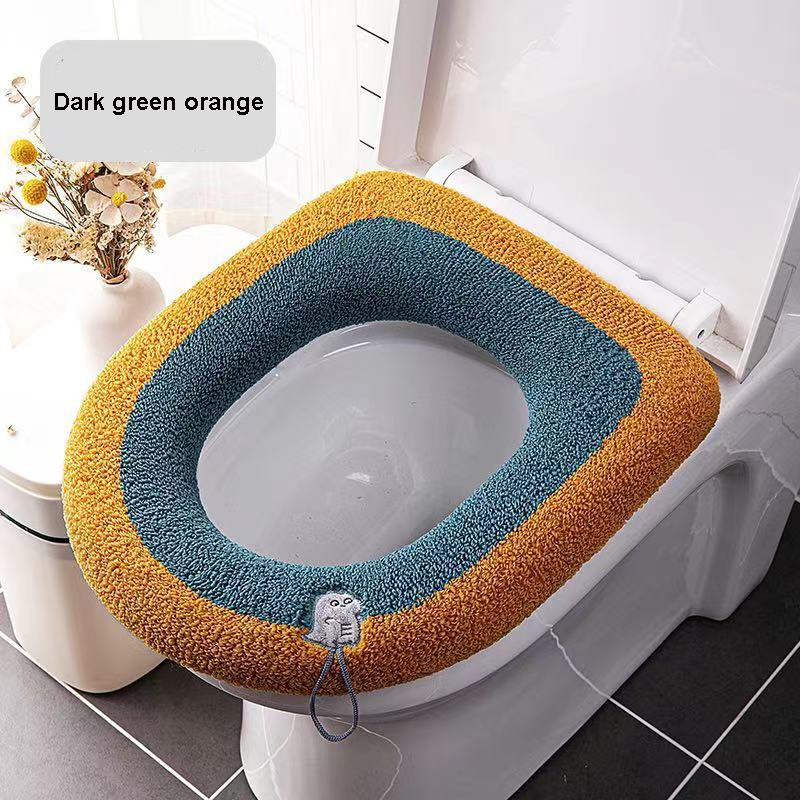 Vinter dårlig toalettsete med håndtak nærkrakk vaskbar myk varmematte pute pute universell toalettsete bidettrekk