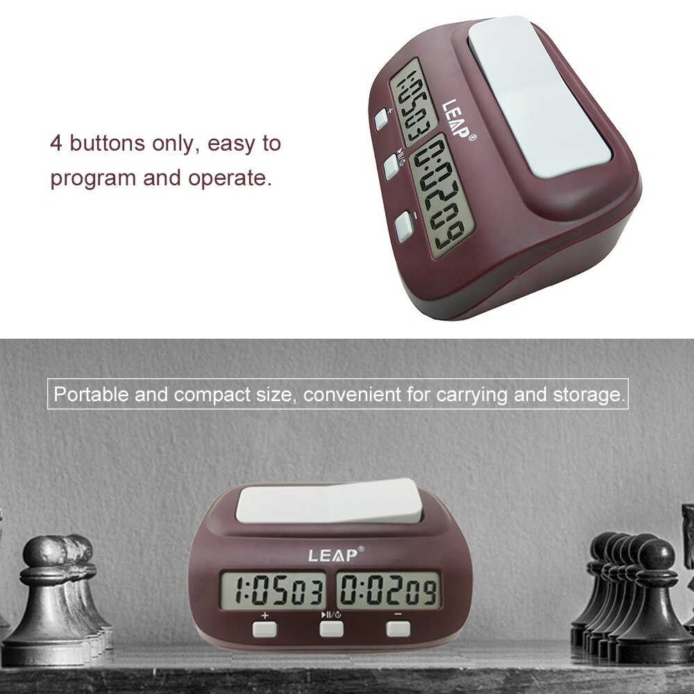 Digital Chess Clock Count Down Chess Timer with Alarm Electronic Board Game Bonus Competition Master Tournament
