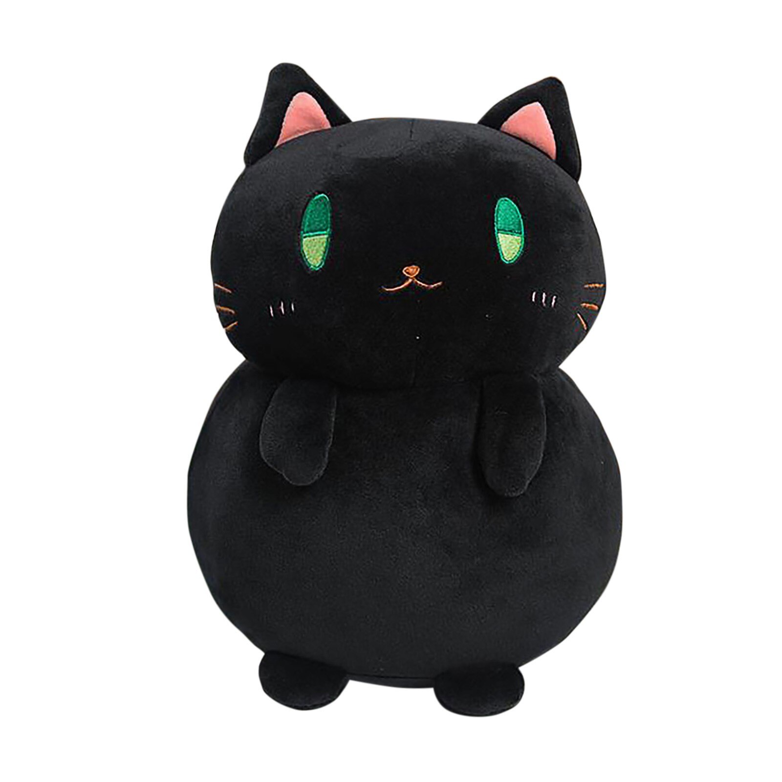 Cute Blessing Cat Plush Toy Pillow Bread Black Cat Doll Sleeping Pillow Comfortable Interesting Birthday: Black