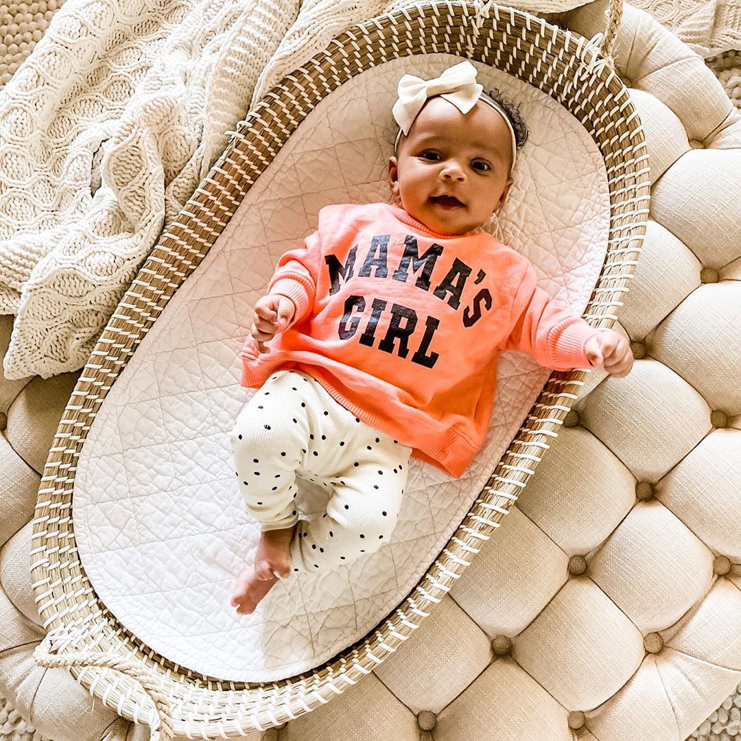 Suéter infantil MAMA S GIRL letra top: 2 / 6 meses