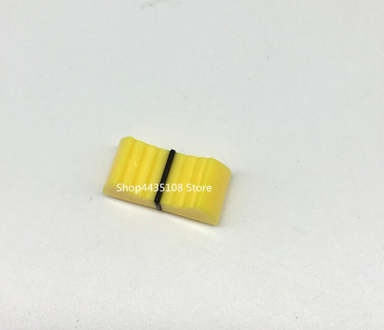 10Pcs Fader Knob Cap Touch Sensitive Slider Ribbed Mixer Desk Switch Knob Cap 8mm: yellow