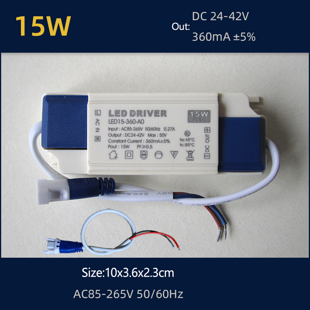 110V 220V 30W 36W 40W 50W LED Driver DC24-42V 700mA 750mA 900mA 1050mA 1200mA 1500mA Flicker Free Power Supply External Lighting: GRAY