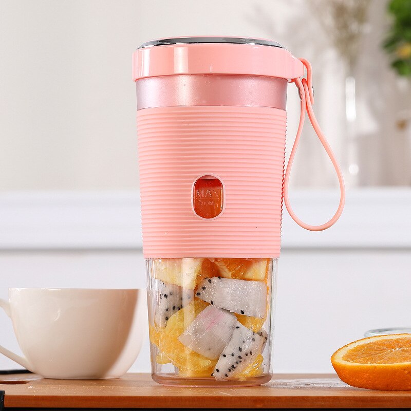 ZK40 Draagbare Elektrische Blender/Juicer Usb Mixer Machine Draadloze Smoothie Blender Mini Keukenmachine Citroen/Oranje Squeezer: Roze