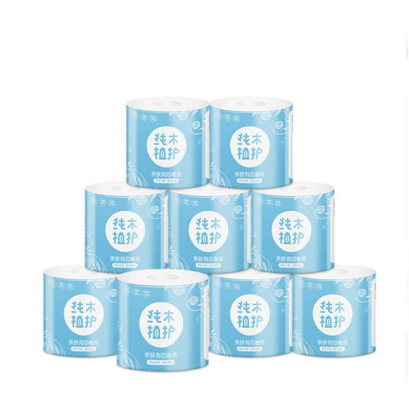 Family 4-Layer 20 Rolls Toilet Paper Bulk Bath Tissue White Soft Primary Wood Pulp