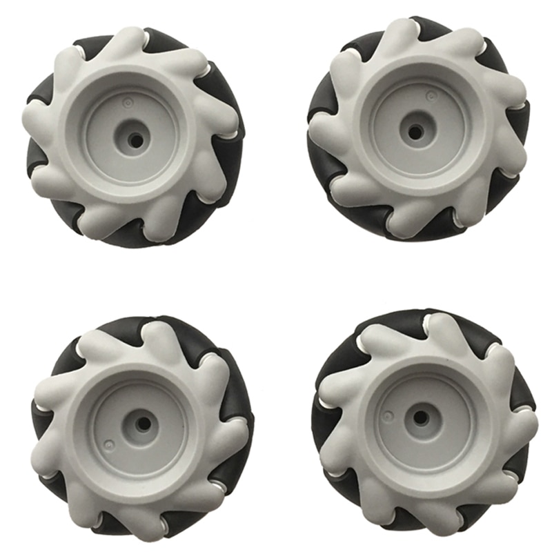 4Pcs 20Kg Big Load 60Mm Mecanum Wiel Omni Banden Voor Ros Met 4/5/6mm Koppelingen Voor Arduino Raspberry Pi Diy Robot Speelgoed Delen