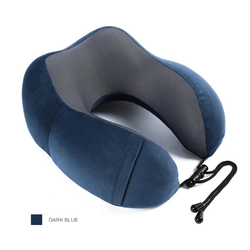 Office rest U-shaped pillow with storage bag travel hood pillow pad car office aircraft headrest neck support soft hood: style1-03