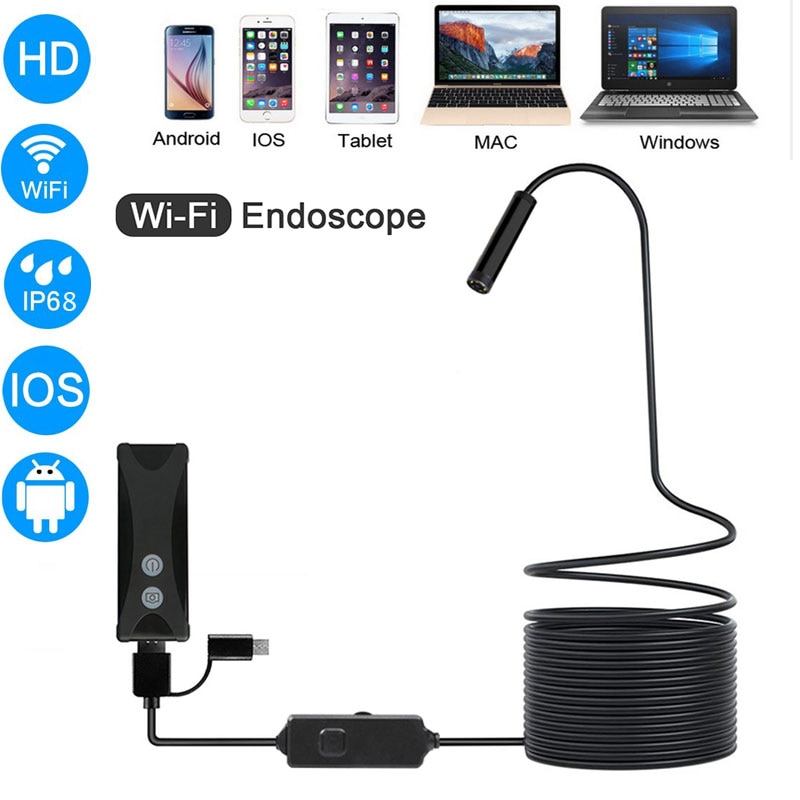 8 Mm Draadloze Wifi Endoscoop Camera Waterdicht Inspectie Mini Camera Usb Endoscoop Borescope Voor Iphone Android Pc Ios App