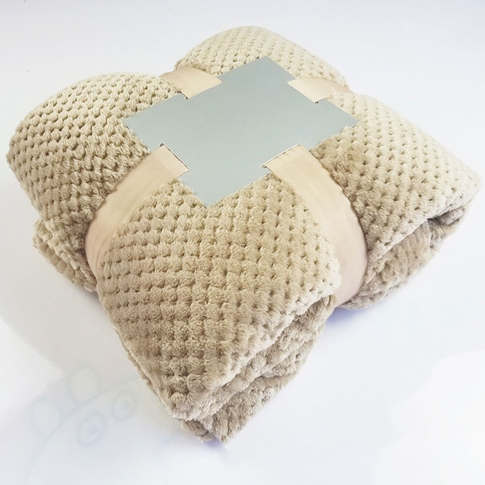3D Fluffy Super Soft Kids Bed Spread Pink Blue Cozy Baby Blanket Spring Toddler Bedding Quilt Coral Fleece Furry Child Blanket: light beige