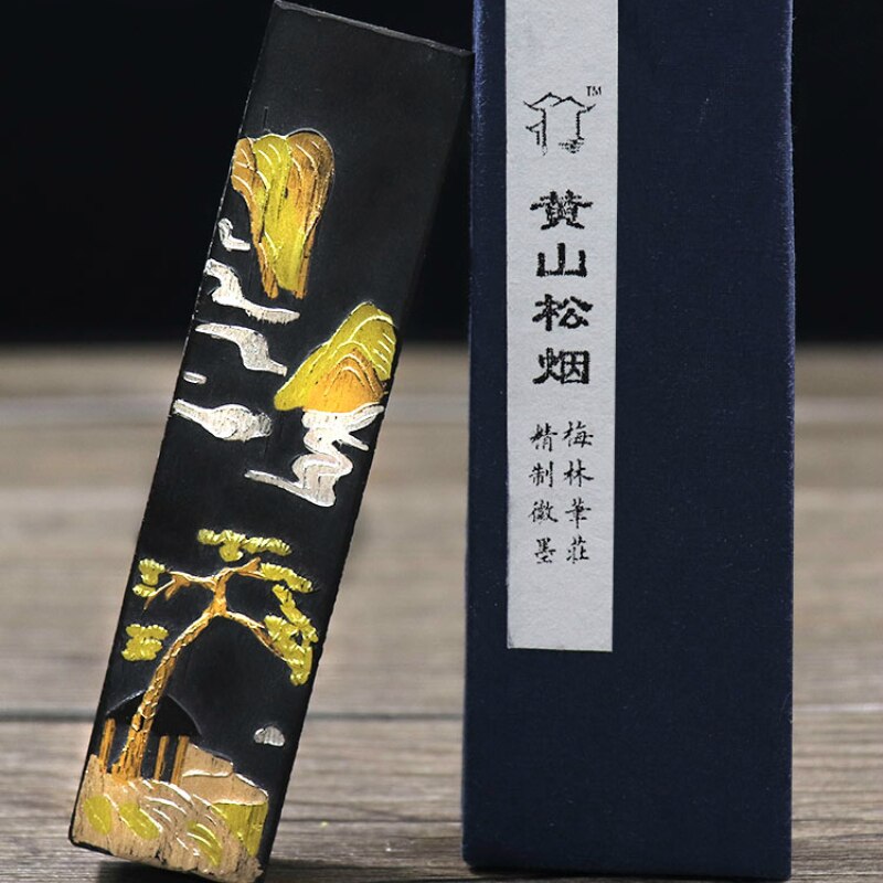 Calligraphy Writing Learning Inker Ink Stones Natural Pure Pine Soot Ink Sticks Chinese Traditional Painting Grinding Ink Sticks