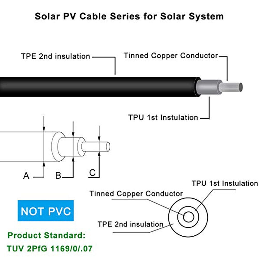 Et par  of 20a vandtætte solpanel solstik  ip67 4mm solpanel adapter kabel med hun og han stik