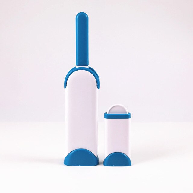Cepillo para eliminar el pelo de mascotas, perro con pelo brocha para Base de maquillaje de doble cara, cepillo para limpieza de ropa y sofá: Blue