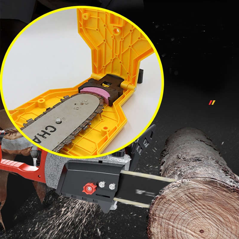 Træbearbejdningsværktøj kædesav tandspidser motorsav let kraft skarp stangmonteret hurtigt slibende motorsav kædesliber værktøj