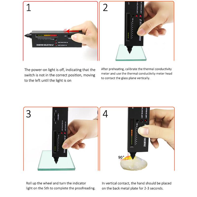 Diamant Tester pen V2 Professionele Hoge Nauwkeurigheid Edelsteen Gem Jewelry Watcher Selector Tool LED Diamond Indicator Test Pen