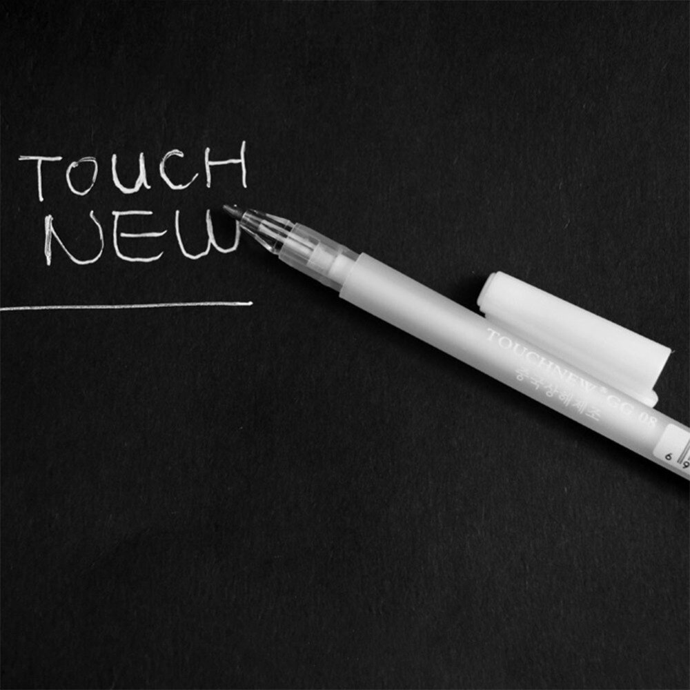 Stylo marqueur blanc pour étudiants, fournitures de papeterie artistique