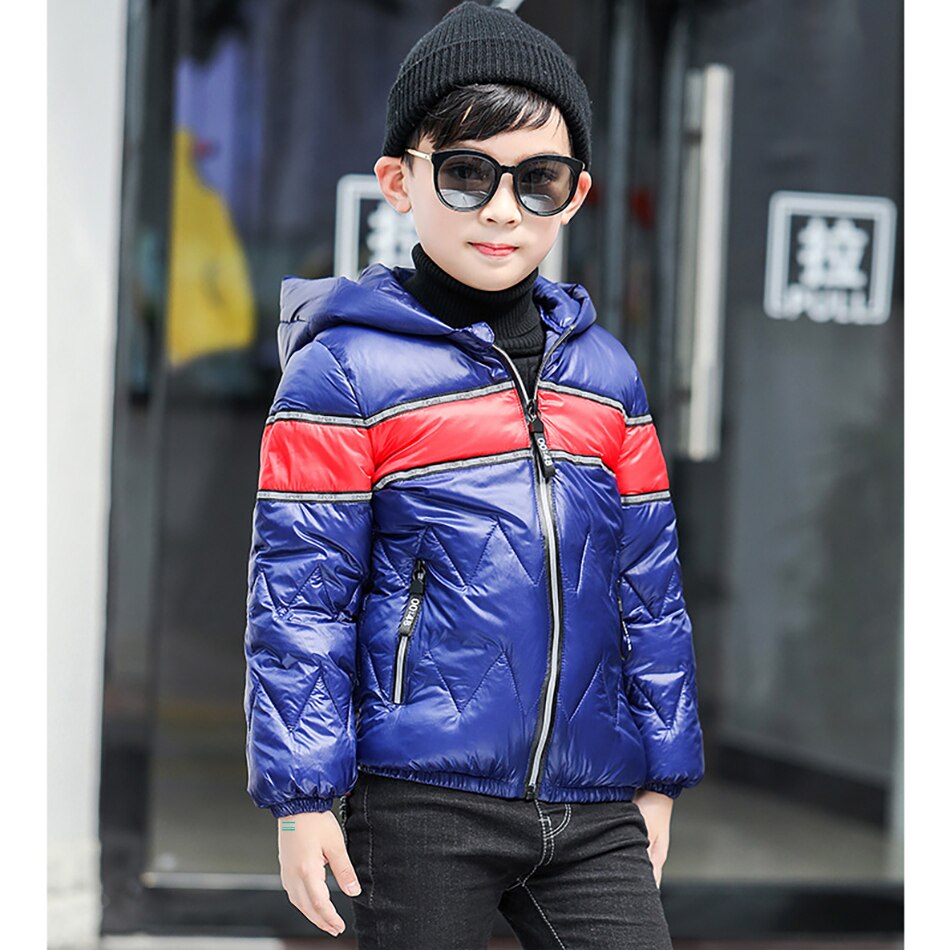 Boys Hooded Jacket Coat Thick Outerwear Children Autumn Winter Clothing Costume For 3-8 Years Boys Girls