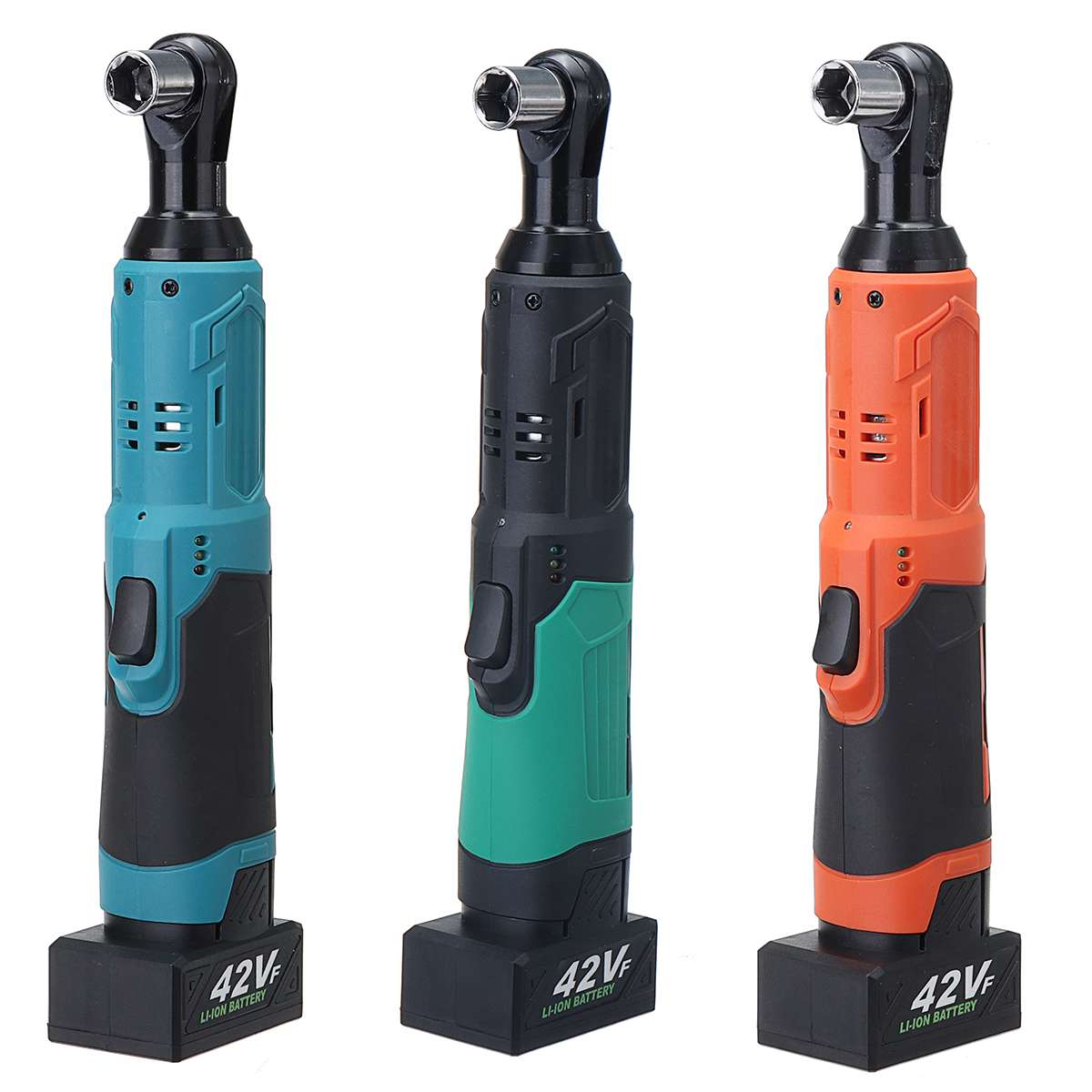 100Nm 42VF Cordless Electric Wrench 3/8 Ratchet Wrench to Removal Screw Nut Car Repair Tool 1x Li-Ion Battery Angle Screwdriver