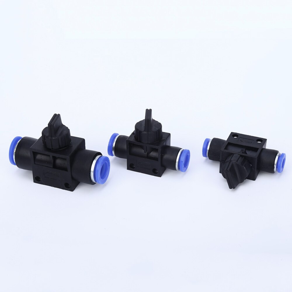 Pneumatic Fittings HVFF Control Valve Connector 4-12mm OD Hose Plastic Push In Gas Quick Connector 2 Way Air Fitting Plumbing