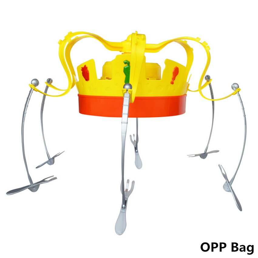 1Set Kids Family Novel Chow Crown Game Funny Toy Crown Musical Spinning Crown Snacks Food Party Game Toy Birthday: OPP Bag