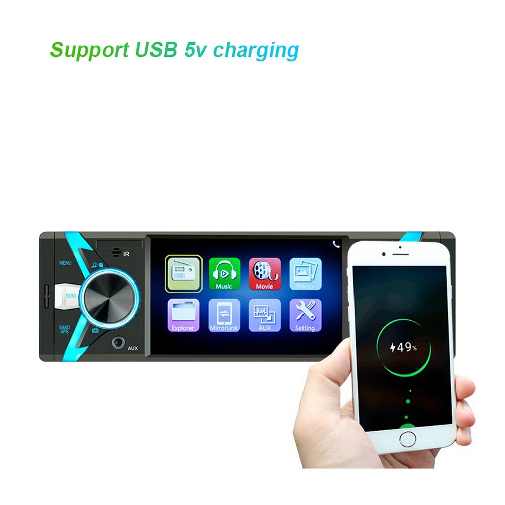 Autoradio autoradio 6608 4.1 mp5 autospeler autoradio bluetooth autoradio met achteruitrijcamera