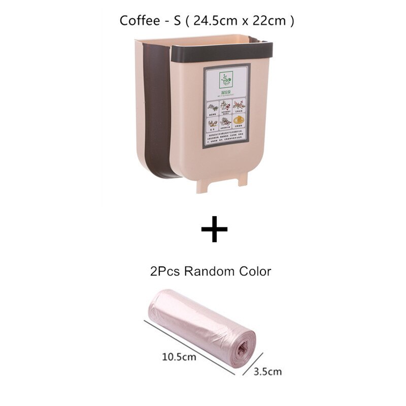 Cozinha dobrável lata de lixo carro reciclar bin lixo bin cozinha caixote do lixo lixo bin lixo lata de lixo para cozinha: S Coffee