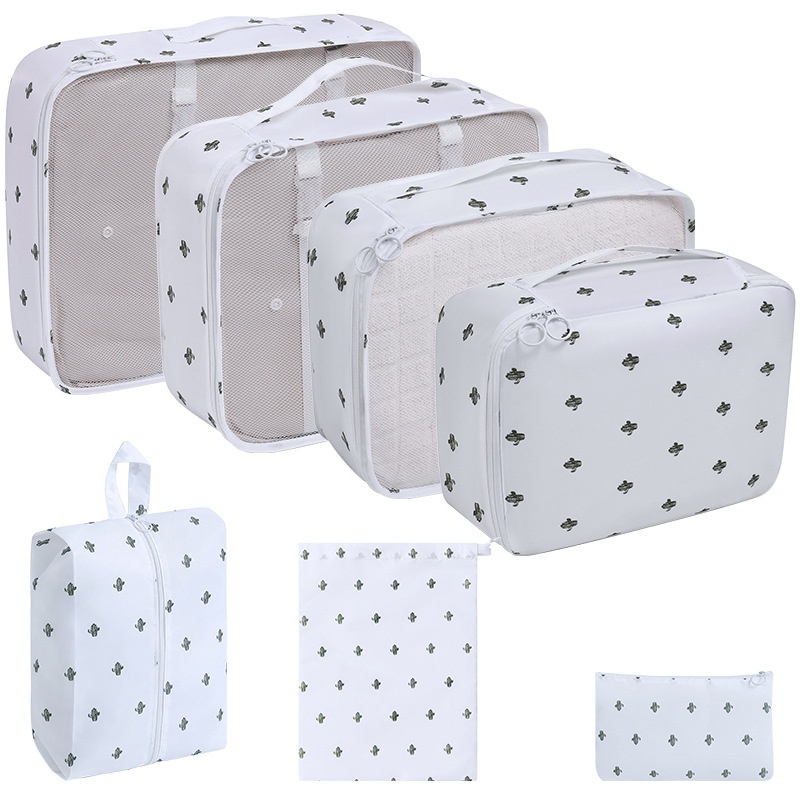 Bags for Travel Luggage Organizer Waterproof Wash Bag Clothes Bags Accessories Suitcase Organizer Storage 7/8PCS Organizer: black