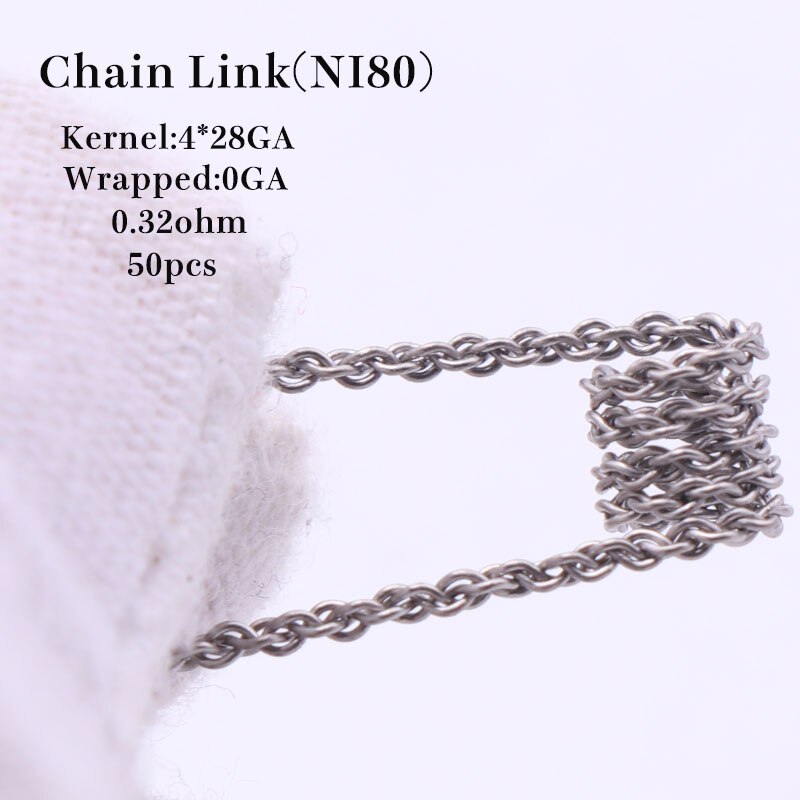 XFKM Ni80 Heating Wire Prebuilt coil Clapton Super Juggernaut alien coil For Serpent Mini RTA RDA RBA Atomizer Tank 50coils/ box: suolian 0.32 50