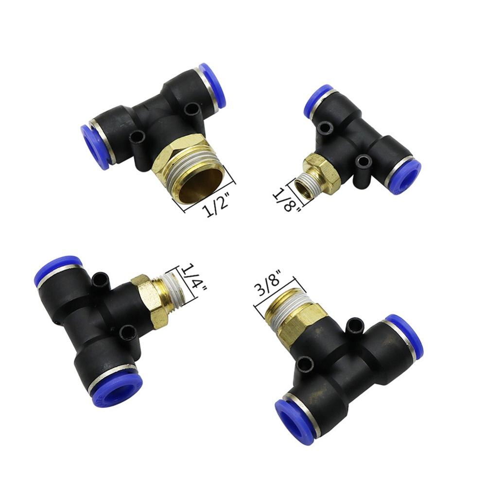 Regulador neumático de flujo de aire 4mm 6mm 8mm 10mm 12mm OD tubo de manguera de Gas ajuste válvula conector 1/8 "1/4" 3/8 "1/2" rosca macho