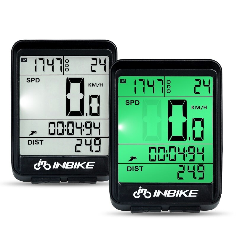 INBIKE Fiets Computer Regendicht Fietsen Snelheidsmeter Kilometerteller Fiets Computer Multifunctionele Bike Meetbare Temperatuur Stopwatch