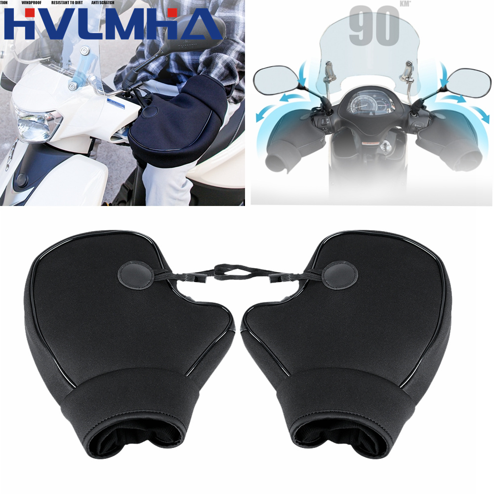 Motorfiets Dik Warm Stuur Mof Waterdichte Scooter Grip Handvat Bar Mof Winter Beschermende Warmer Thermische Dekking Handschoenen