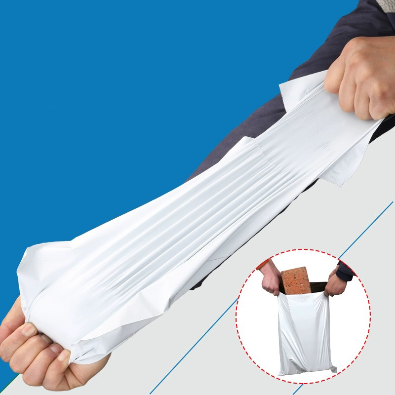 50 Pçs/lote Grátis Envelope sacos de Plástico Envelope Expresso de Sacos de Armazenamento De Cor Branca Sacos De Discussão Auto Selo Adesivo Saco do Correio