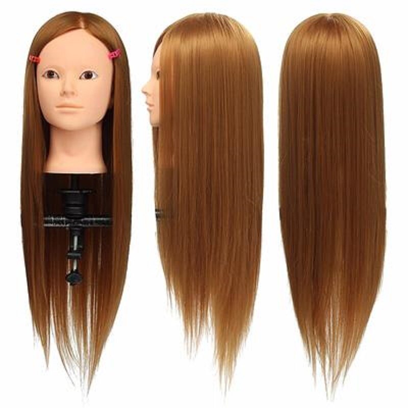 Cammitever frisørhoved 20 " gylden praksis makeup hoved mannequin dukke