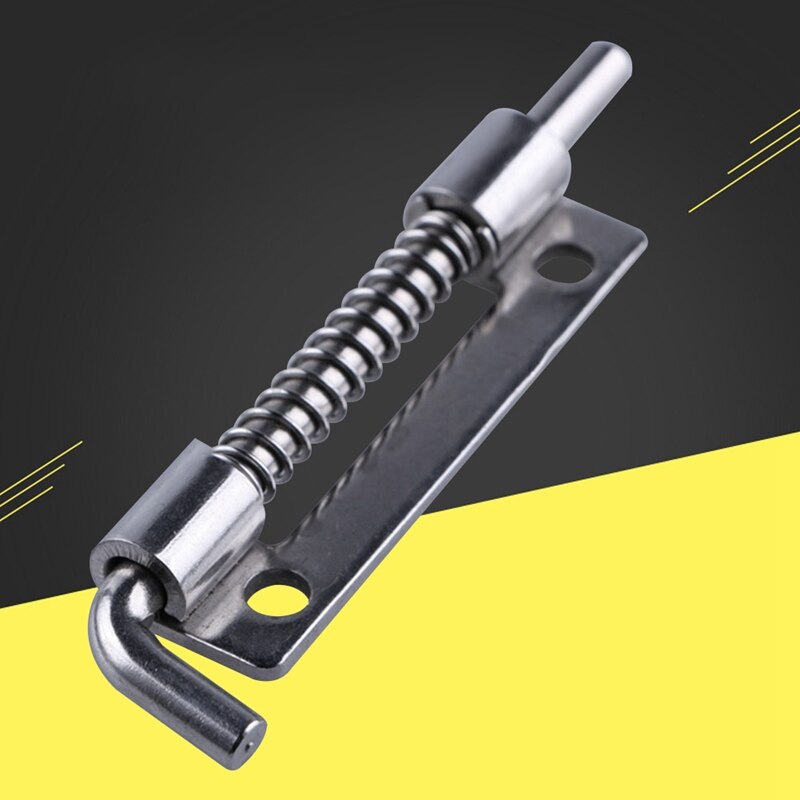 Pestillo de puerta de acero inoxidable de plata largos, 9cm, tornillo cilíndrico de cerradura deslizante, cerrojo, grapa, cerradura de seguridad para puerta, 1 ud.