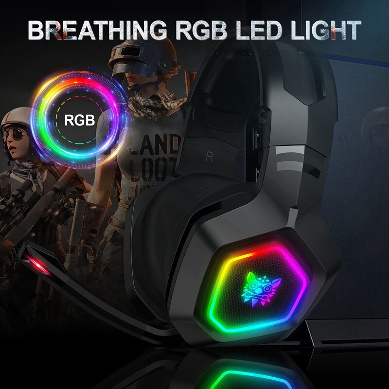 Onikuma Gaming Headset Rgb Headset Stereo Noise Cancelling Hoofdtelefoon Voor PS4/ One/Pc/Laptop/Ns/tablet/Iphone