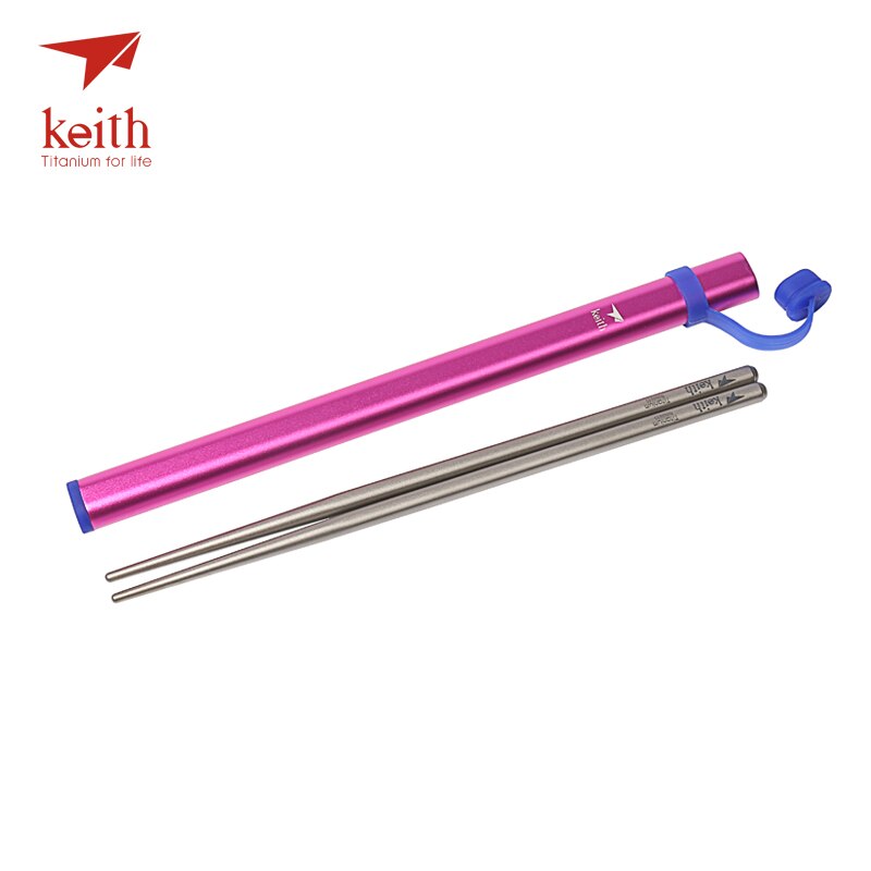 Utensilios de cocina de titanio para exterior, palillos chinos para acampar, Picnic, viaje, palillos chinos cuadrados Ti5622 Ti5822