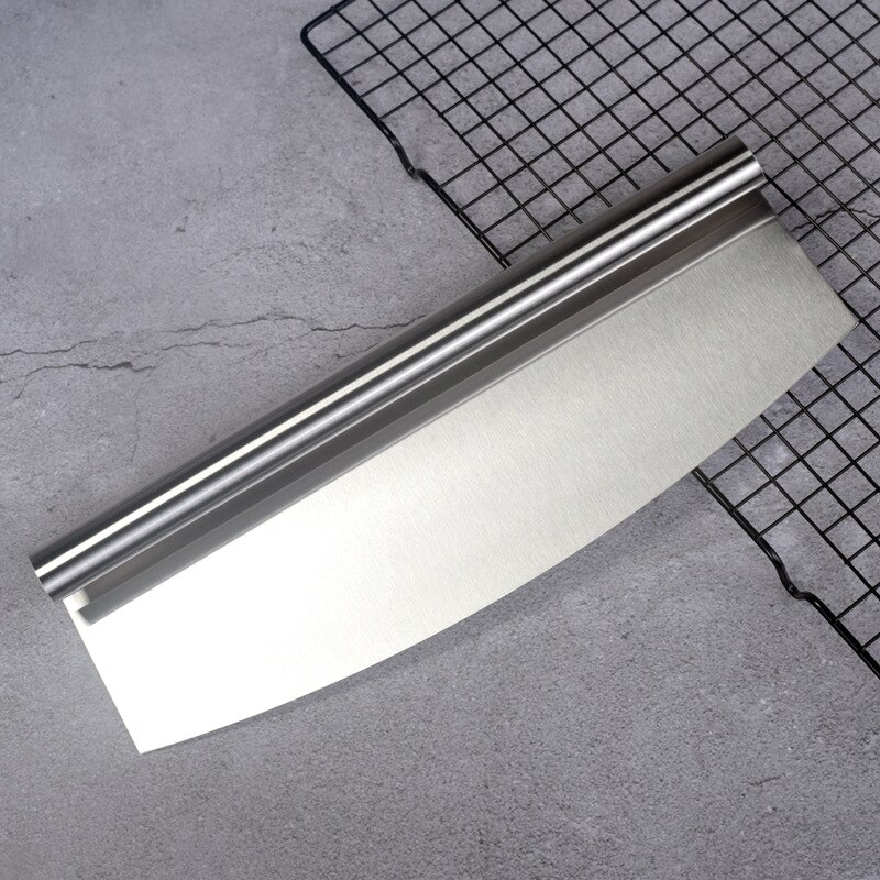 32cm Pizza Cutter Wheel Knife Sharp Rocker Blade Bake Pastry Spatula Dough Cutter Half Moon Scraper Baking kitchen Cookie Tool