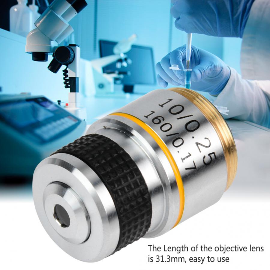 10X 185 Biological Microscope Achromatic Objectives Lens 160/0.17 Biological Microscope Microscope Parts