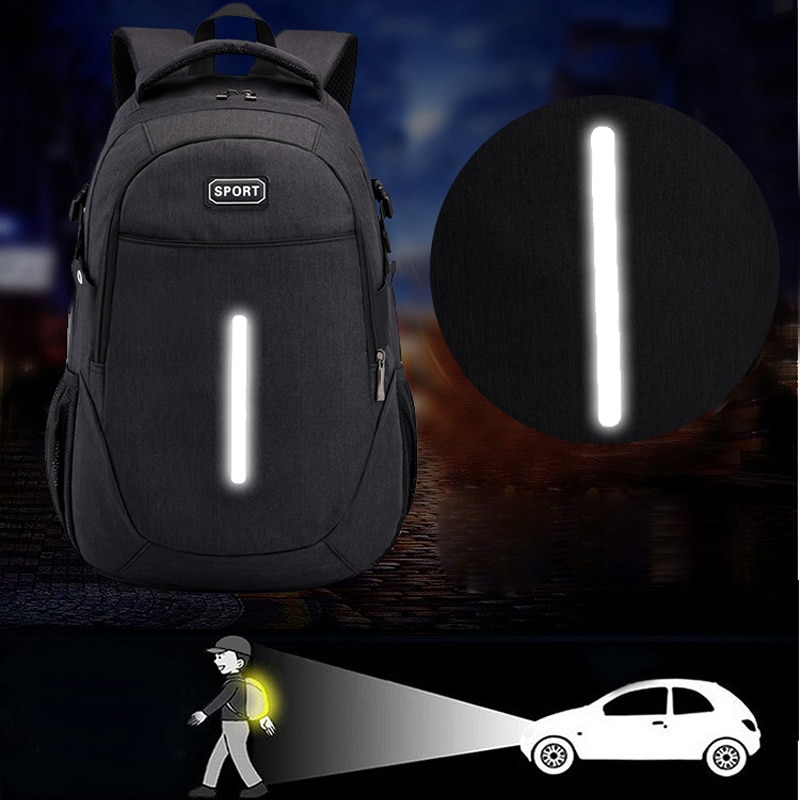 Teenagers School Bag Reflective Strip Boys Girls School Backpack Shoulder Bag Man Woman Backpack Travel Sport Bag Mochila