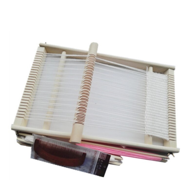 Mini Kids Houten Weefgetouw Kit Speelgoed Handheld Breien Machine Meisjes Handgemaakte Diy Geweven Set Voor Kids Kinderen