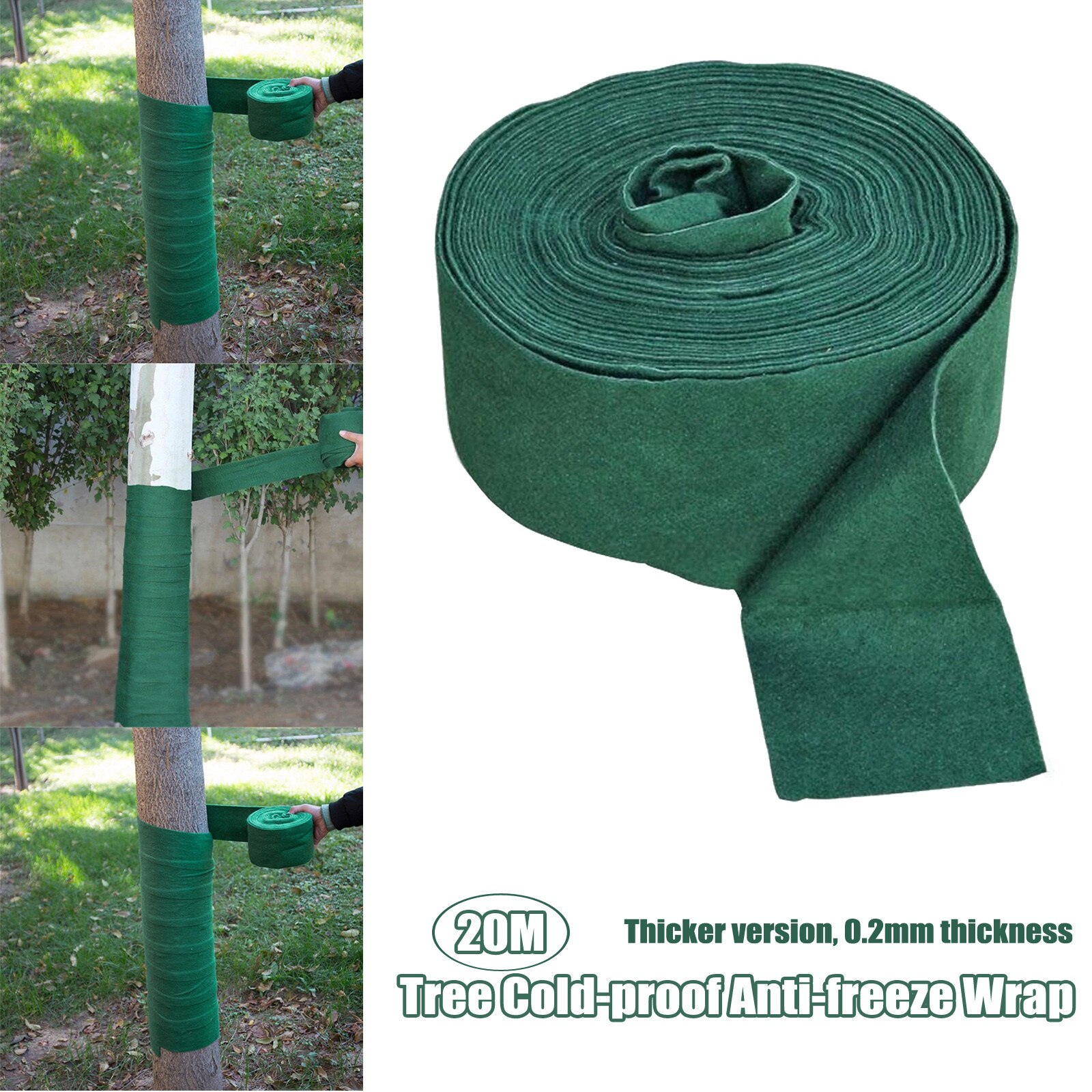 1 Roll Thickened Tree Protector Wraps 65 Foot Winter-Proof Tree Trunk Guard Protector Wrap Shrub Plants Antifreeze Bandage Packi