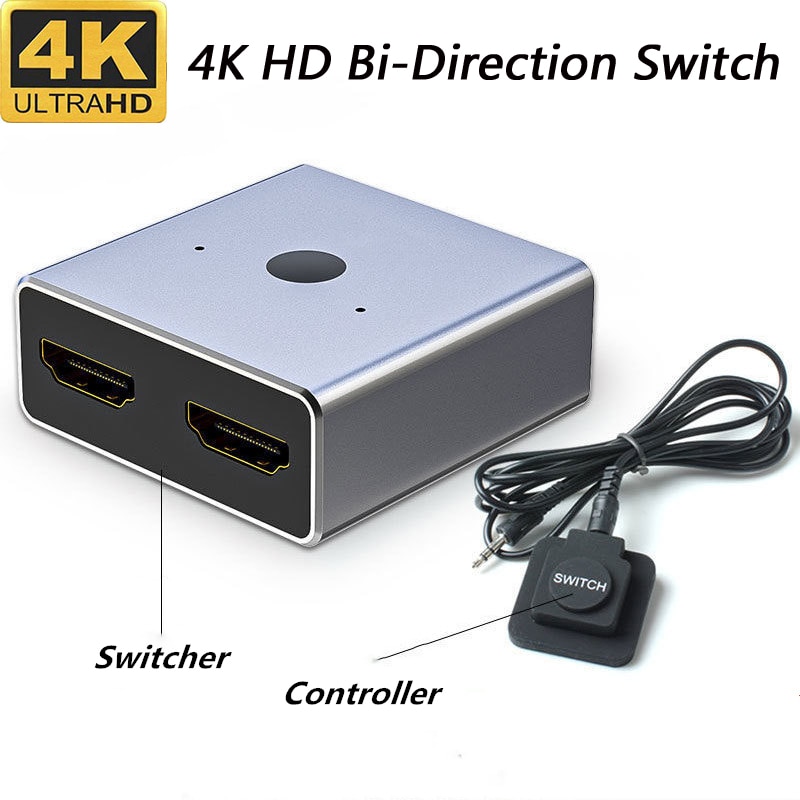 HD Switch 4K Bi-Direction Switch 1x2 2x1 Adapter 2 in 1 out Converter for TV PS4 Xbox HDTV Loptop Hd Splitter
