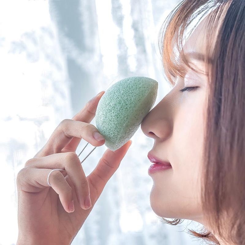 Magic Natural Konjac Facial Puff Round Shape Face Pore Deep Cleaning Sponge Cosmetic Puff Facial Cleanser Brush Makeup Tools