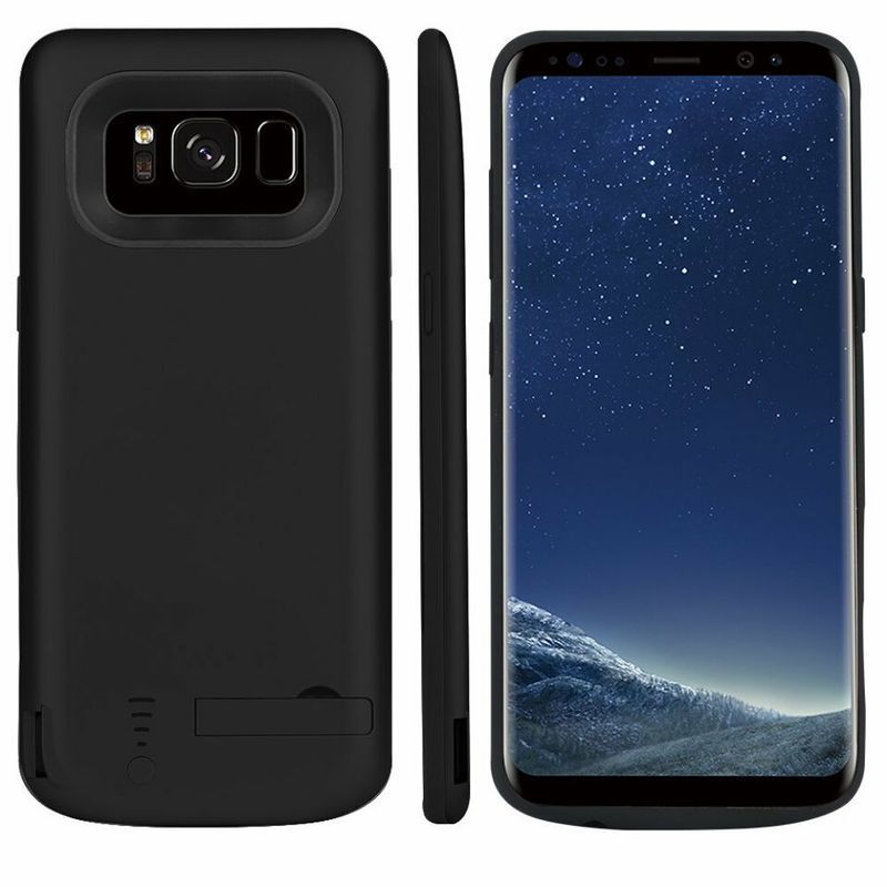 S8 S9 Batterie étui pour samsung Galaxy S8 S9 Plus 6500 Mah Chargeur de Batterie Externe Portable batterie externe Pack Housse Avec Cale