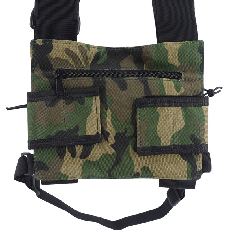 Bolso de pecho de estilo Hip-Hop para hombre, bolsa táctica de dos correas, aparejo para el pecho, paquete de utilidad