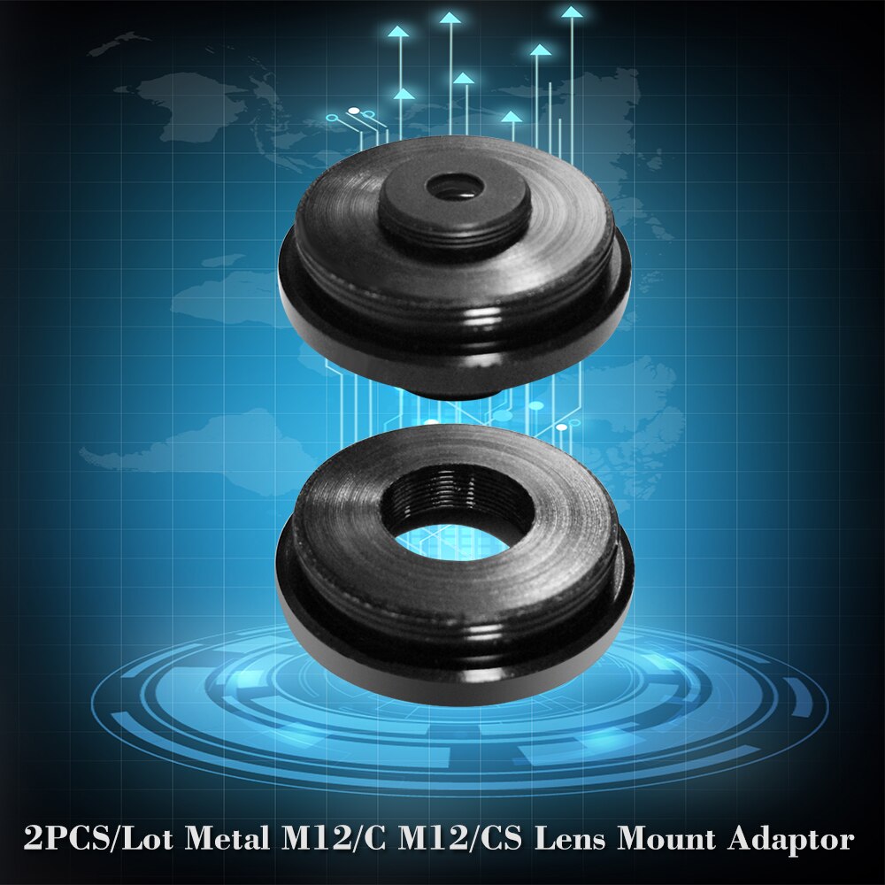 2PCS/Lot Metal M12/C M12/CS Lens Mount Adaptor Zinc Alloy M12 to CS or C Mount Adapter Converter Ring for Security CCTV Camera