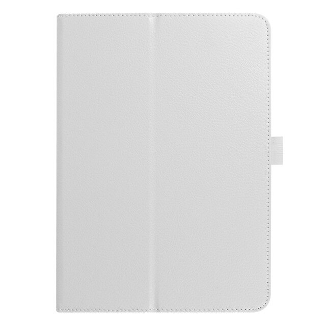 Odwróć ochronny, matowy liczi PU skórzany pokrowiec do Samsung Galaxy Tab 3 10.1 cala P5200 P5210 P5220 GT-P5200 pokrowiec na tableta + Film + długopis: white