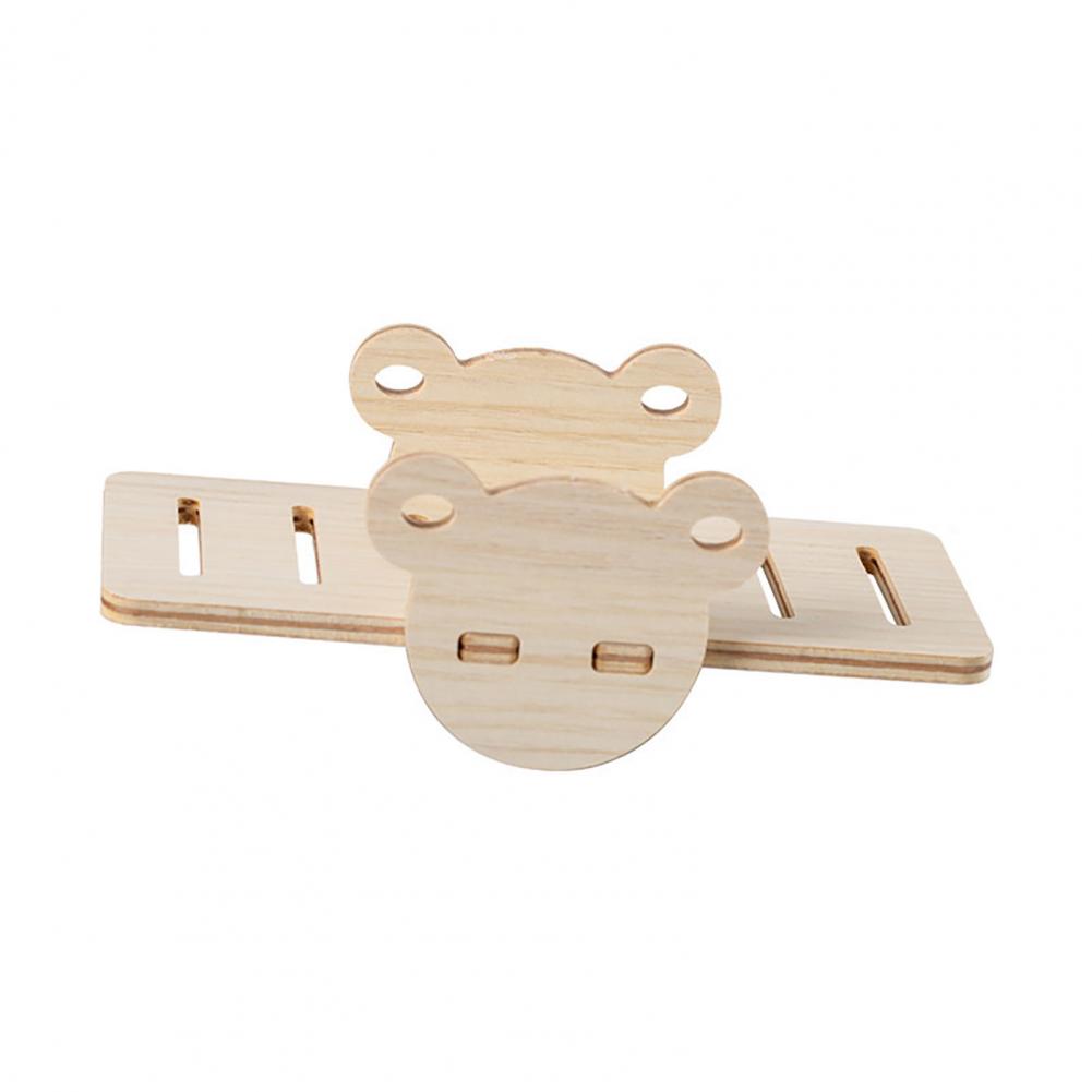 Hamster House Guinea Toy Wood Hideout Wooden Cabin Maze Cage Hidepets Toys Animal Place Hiding Platform Decor Enrichment: Yellow